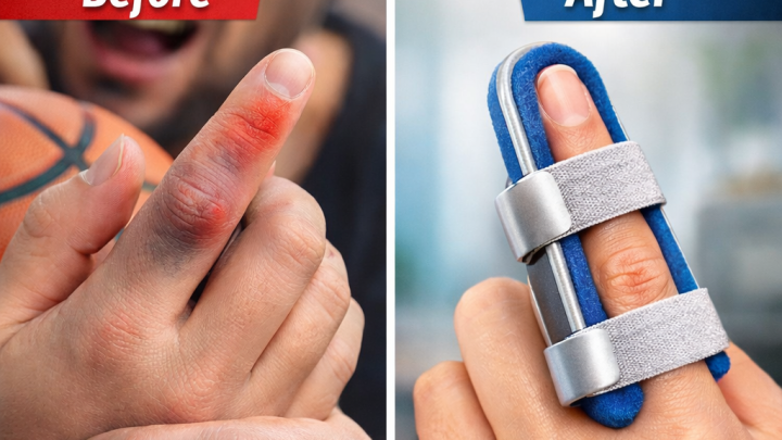 finger splint for injured finger recovery