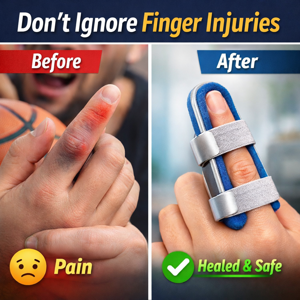 finger splint for injured finger recovery