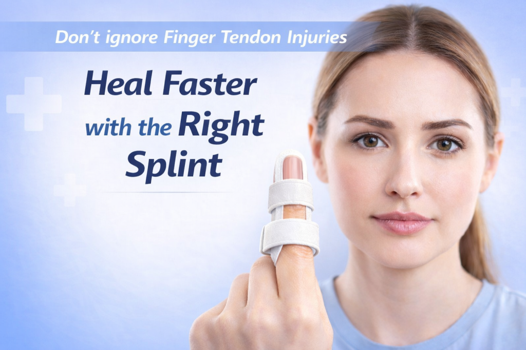 Orthopedic finger splints for tendon repair