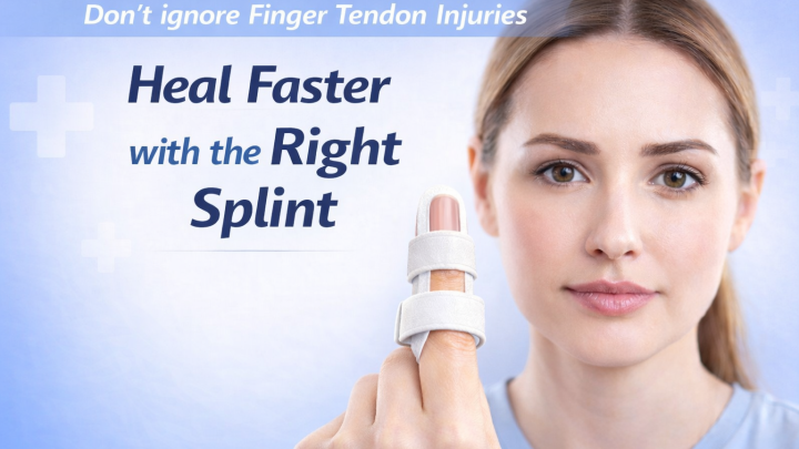 Orthopedic finger splints for tendon repair