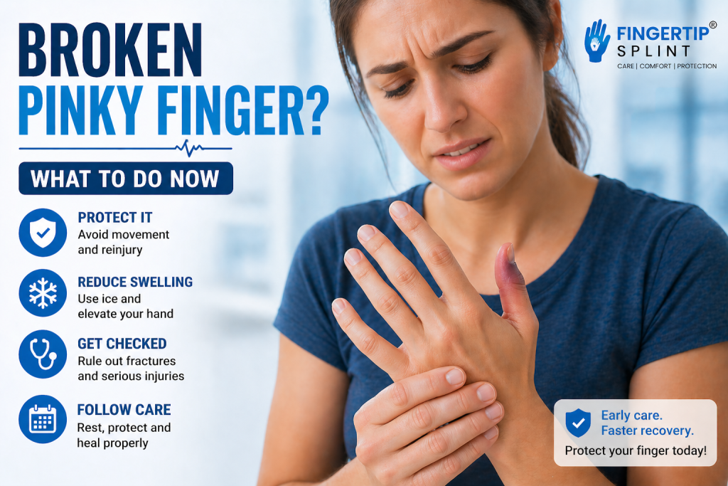 broken pinky finger splint for fractured pinky finger recovery time