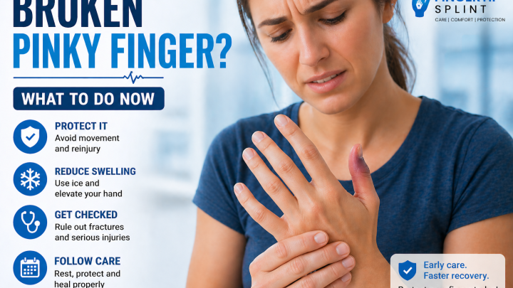 broken pinky finger splint for fractured pinky finger recovery time