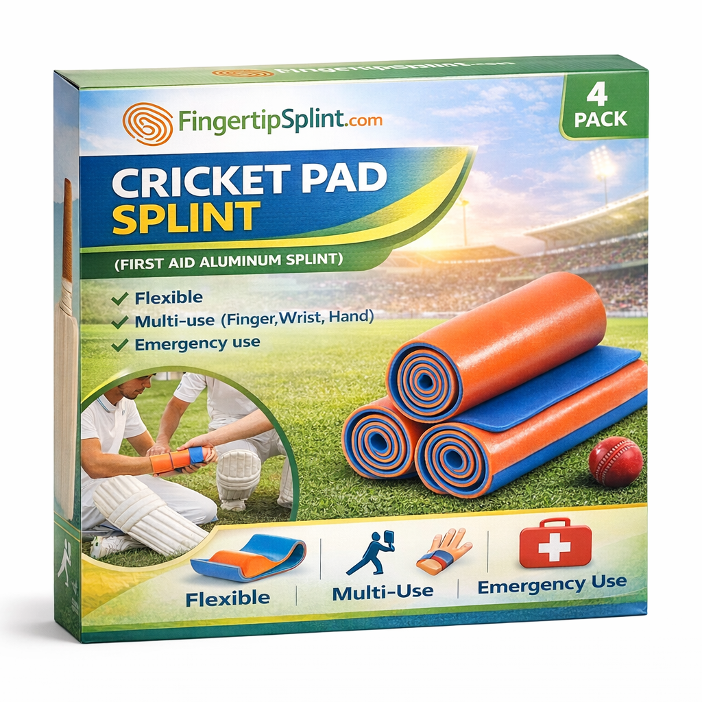 cricket pad splint for hand and finger injury support