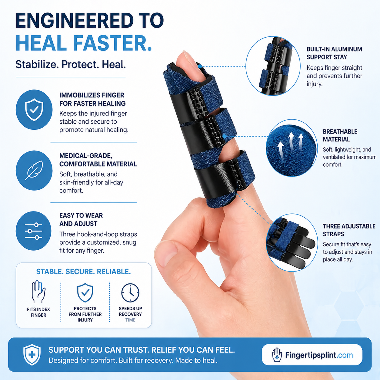 Pointer Finger Brace for sports and activities”