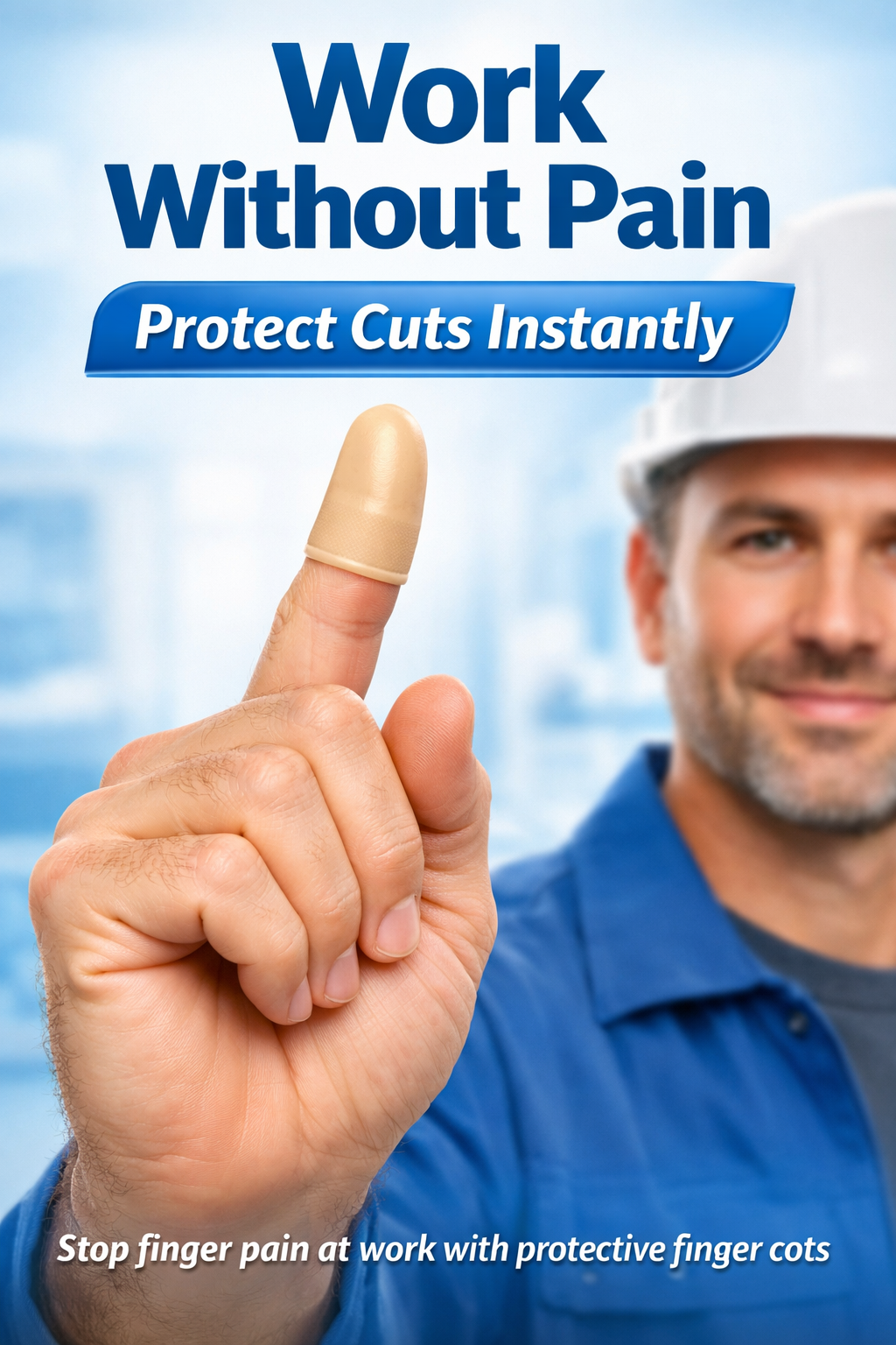Rubber finger cots for work protecting injured finger