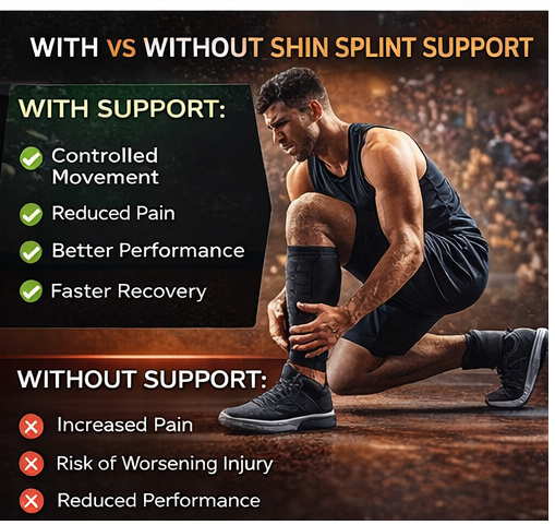 Basketball Shin Splint Support Brace 1pair – Best Shin Splint for Basketball & Sports Pain Relief - Image 12
