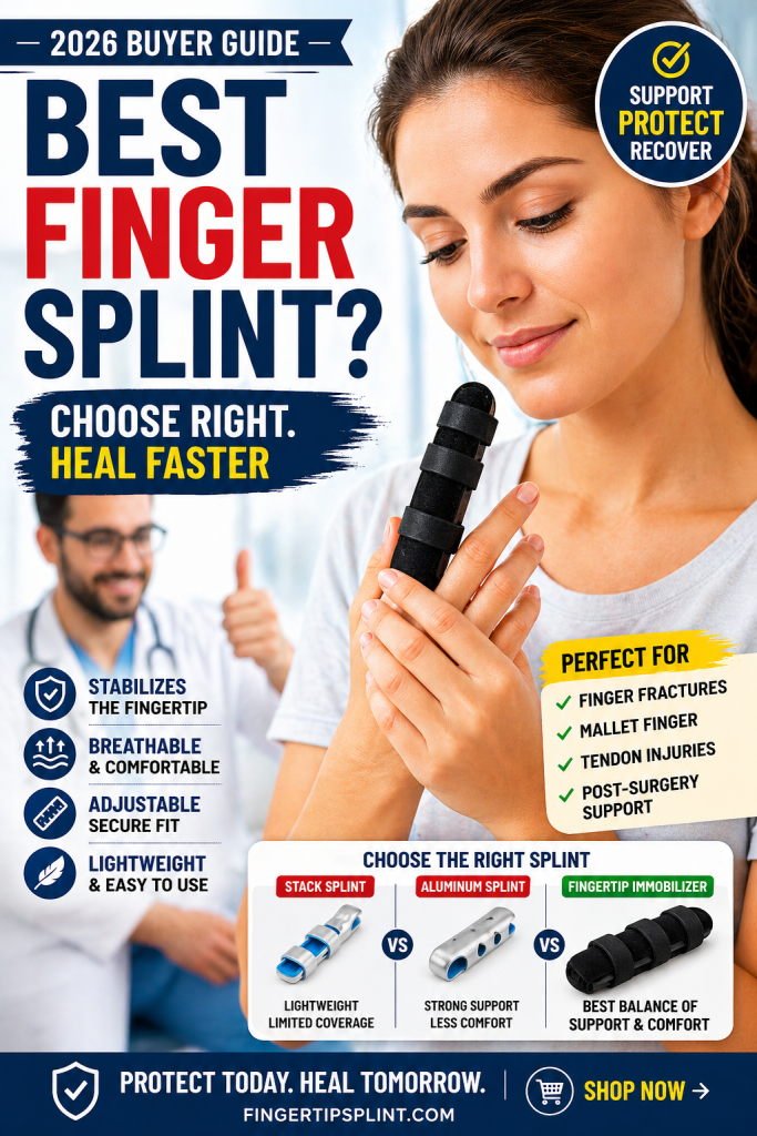 fingertip immobilizer splint for finger fracture