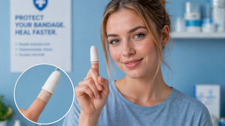 finger cots for bandage protection