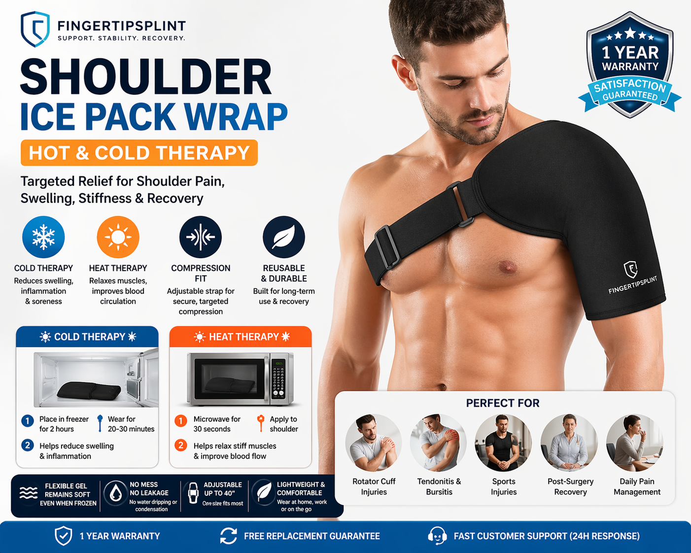shoulder ice pack wrap
