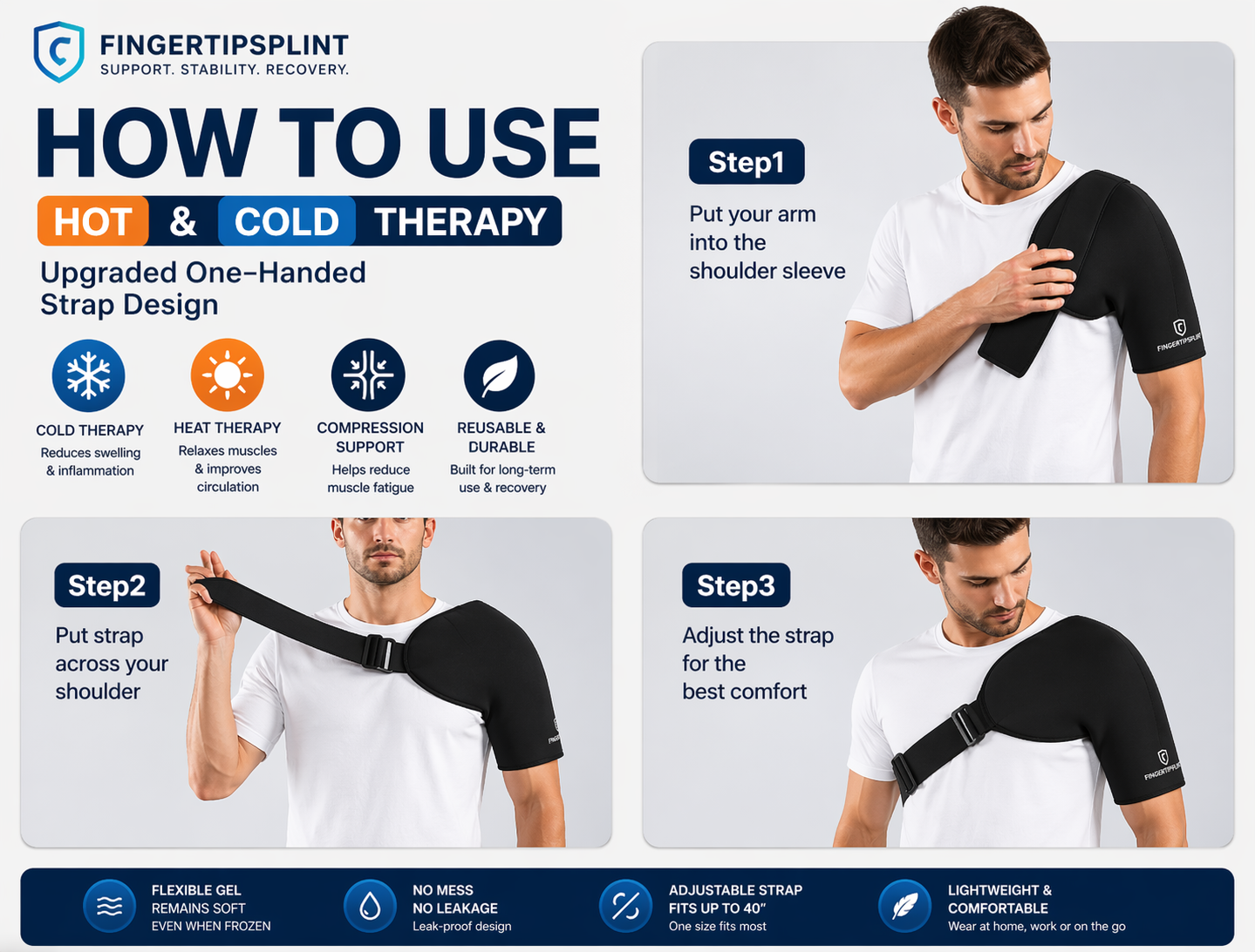 shoulder ice pack wrap