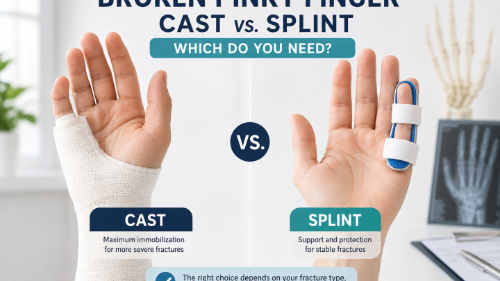 Broken Pinky Cast vs. Splint