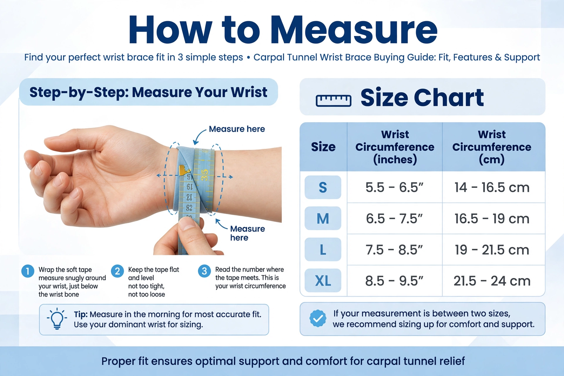 Adjustable carpal tunnel wrist brace with hook-and-loop straps and neutral-position support