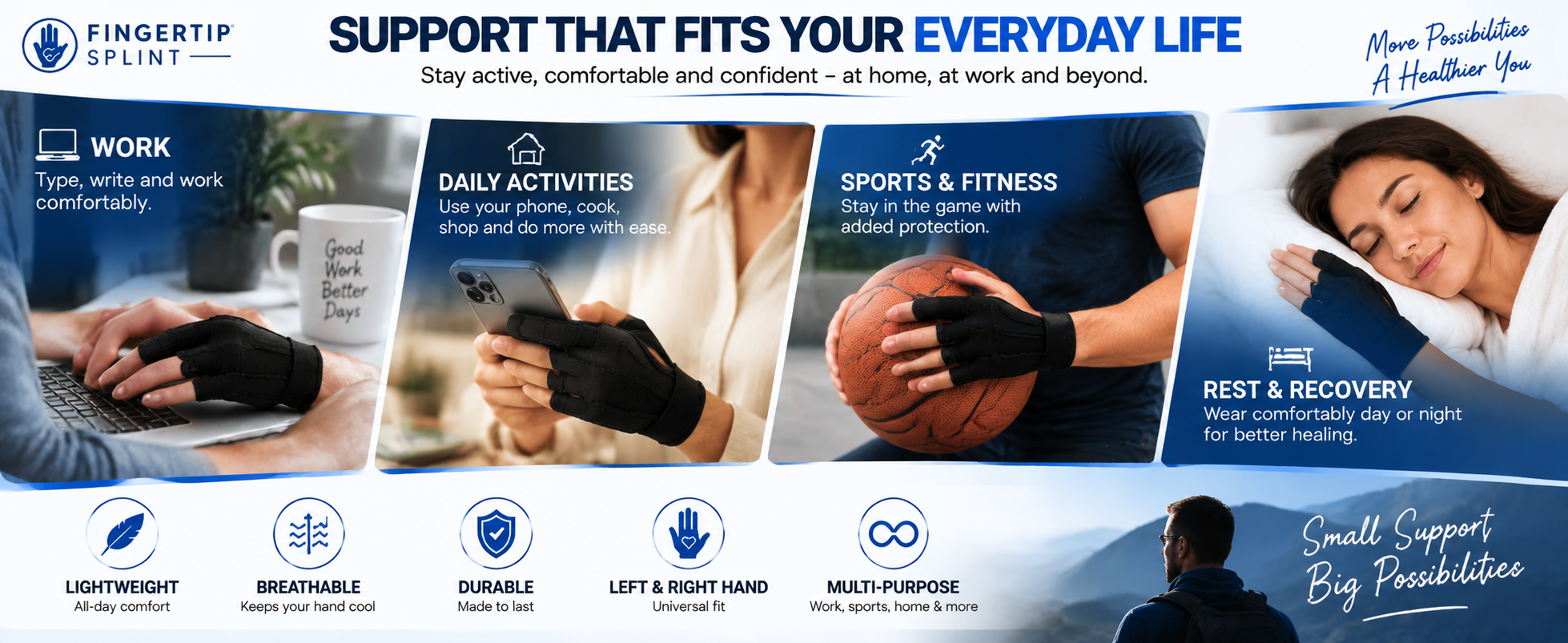 Pinky finger splint everyday use lifestyle
