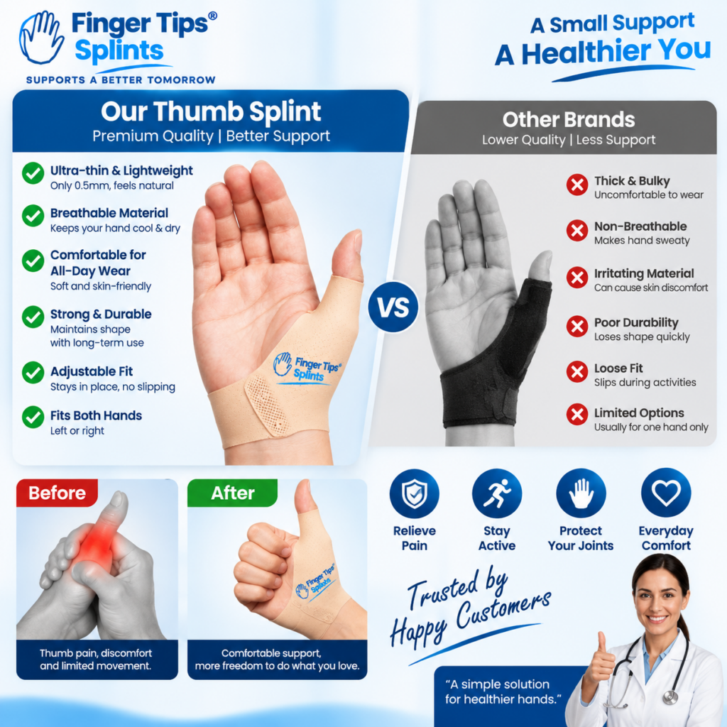 Thumb Support Sleeve Splint support and fit design