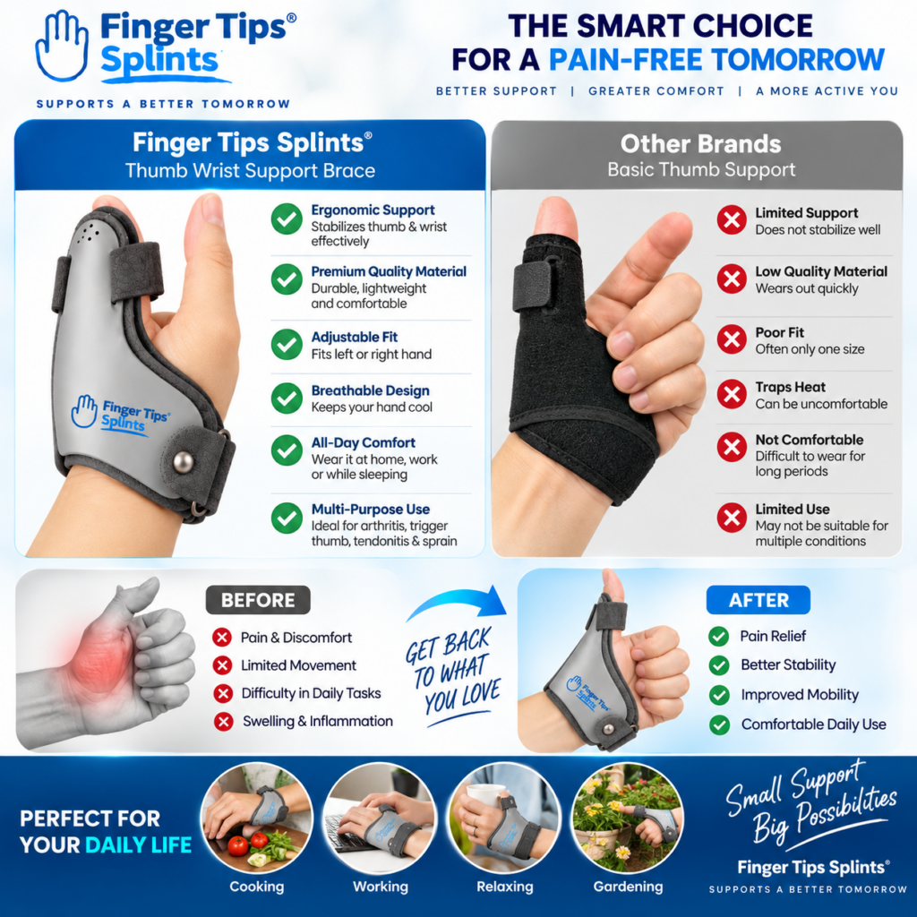 CMC-focused thumb spica support structure with wrist extension