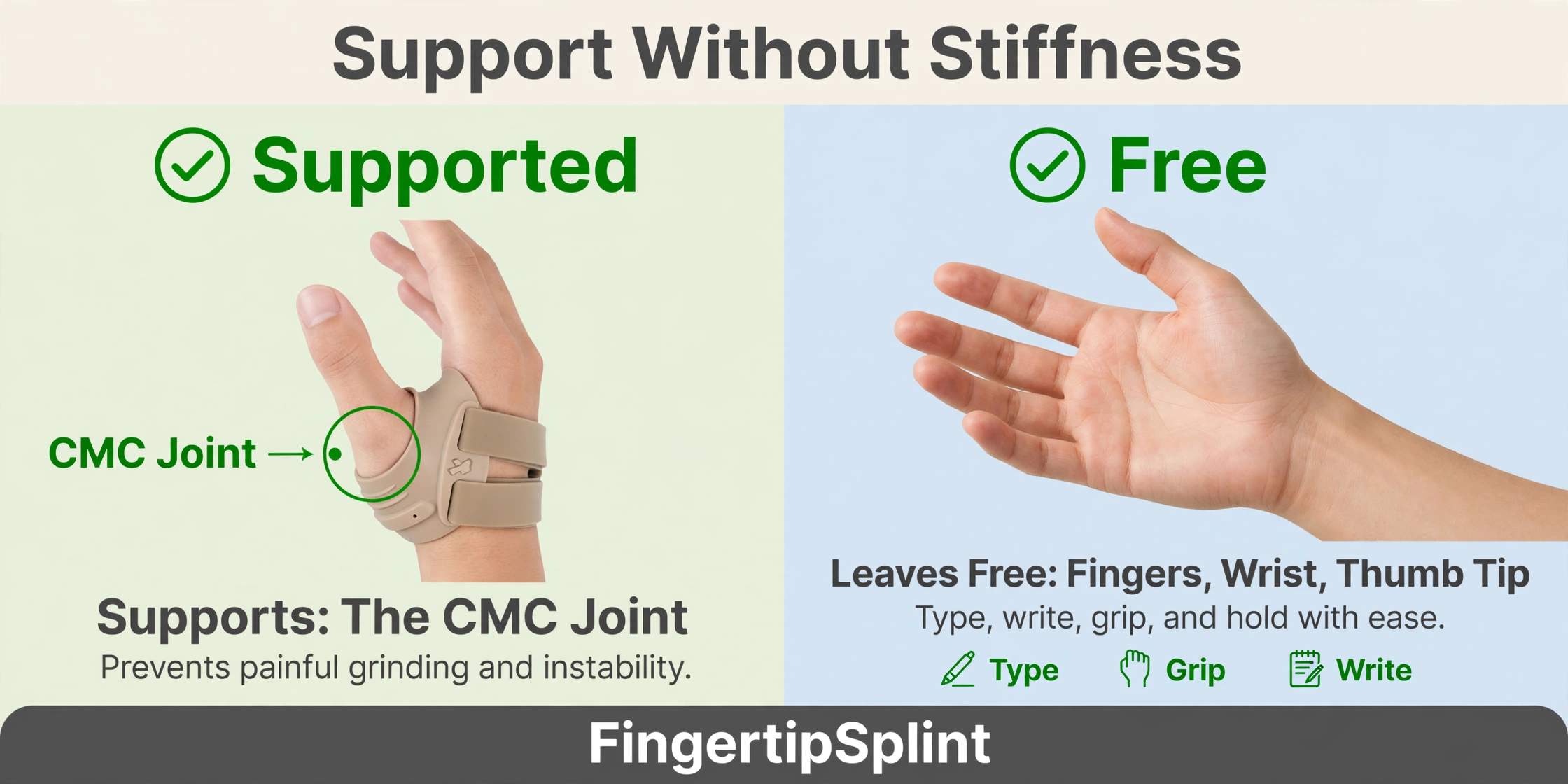 CMC thumb brace for osteoarthritis and joint pain support