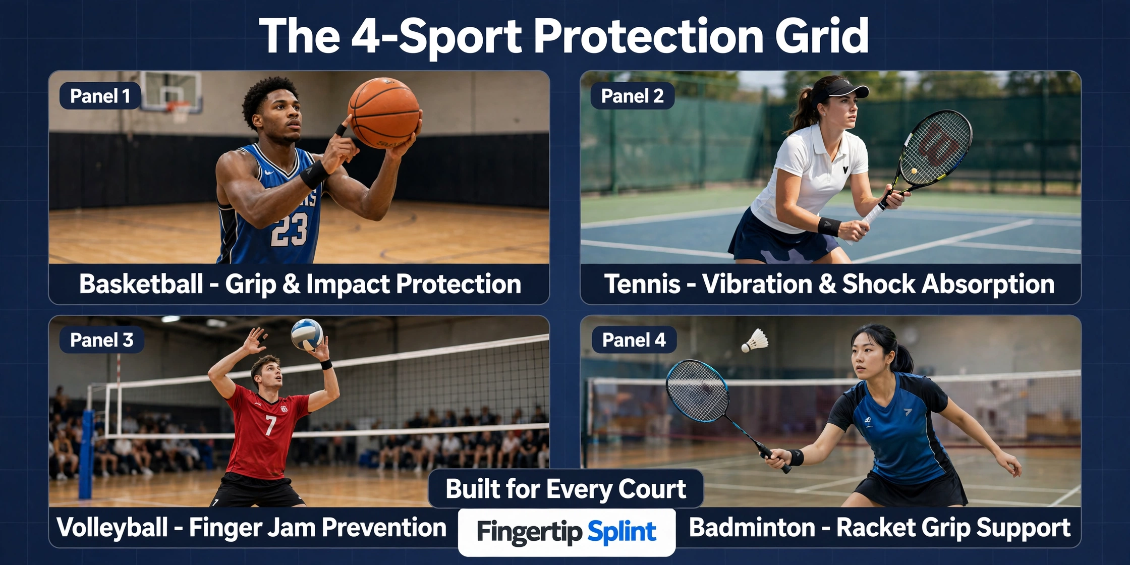 Finger wrap for basketball showing secure fit and low profile design
