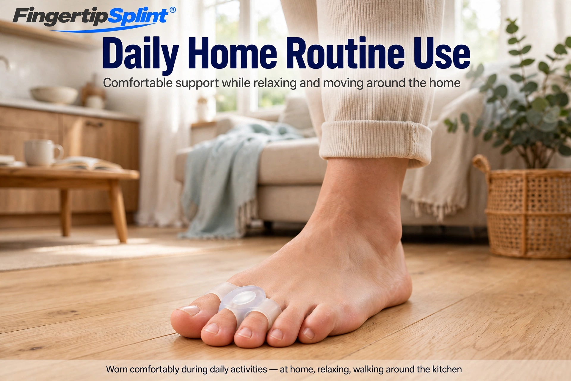 Ultra-soft silicone toe separator for daily home use