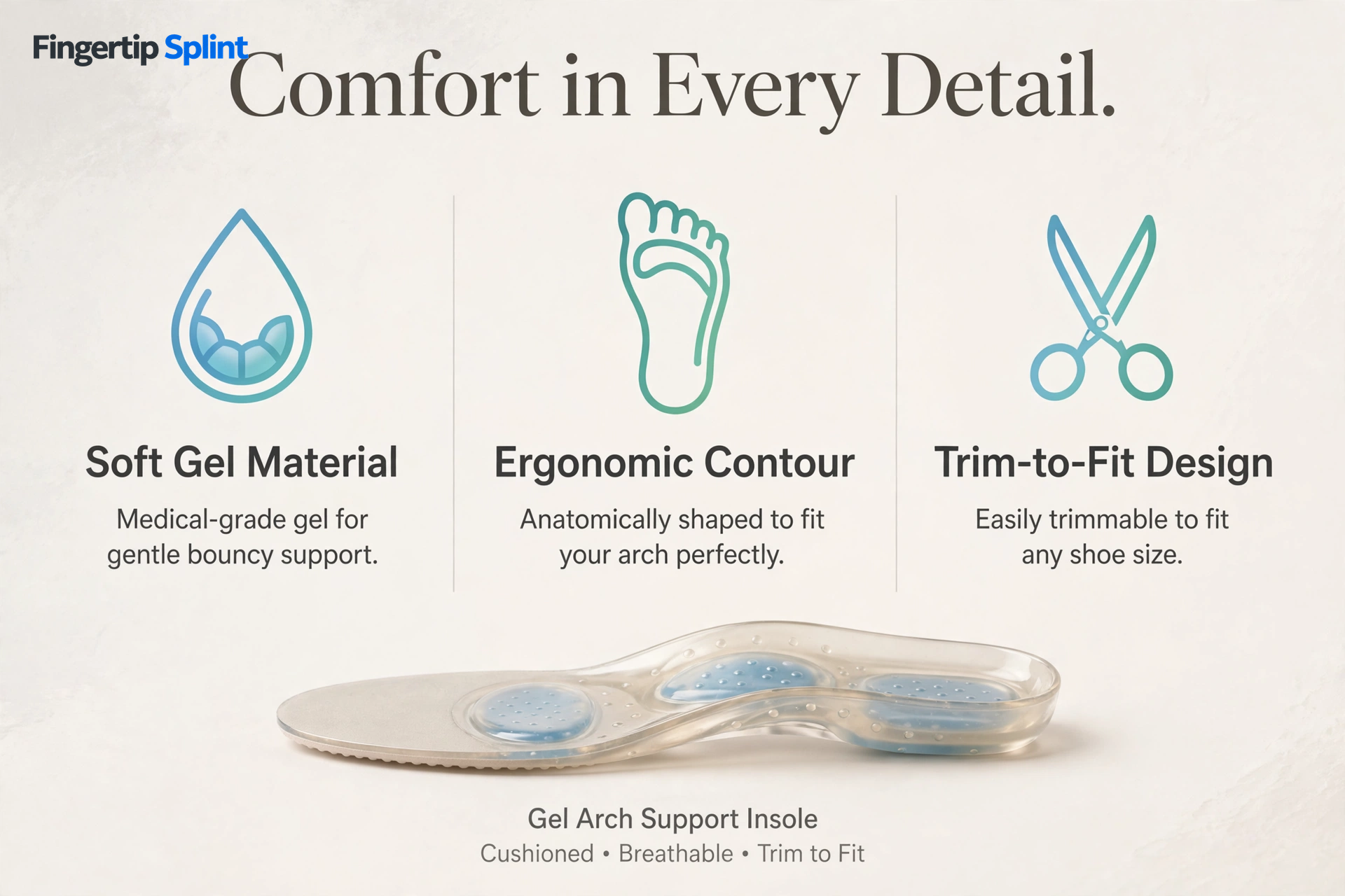 Gel arch support pads for flat feet and everyday foot comfort