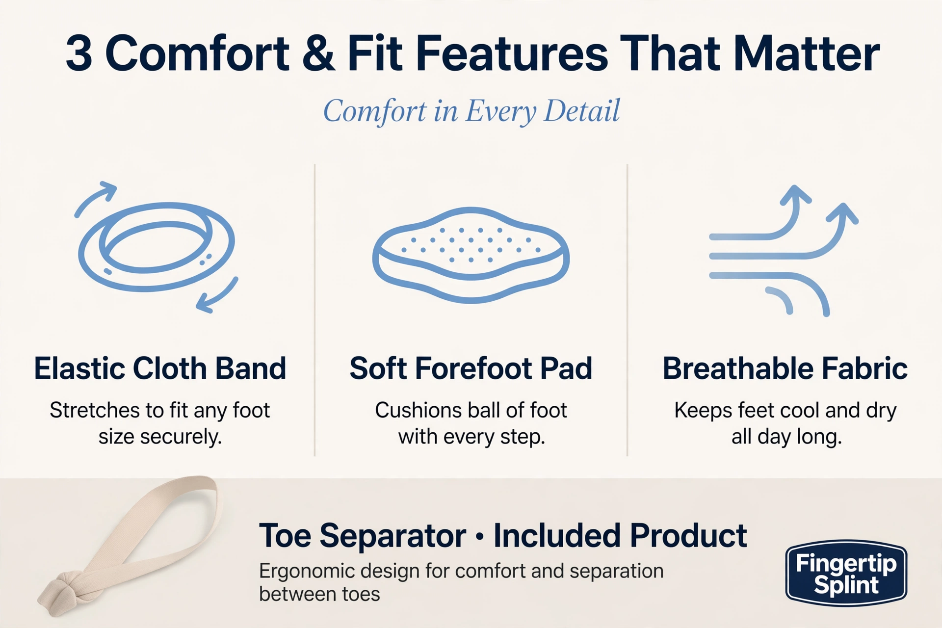 Hallux valgus toe separator compared to bunion pad and toe splint