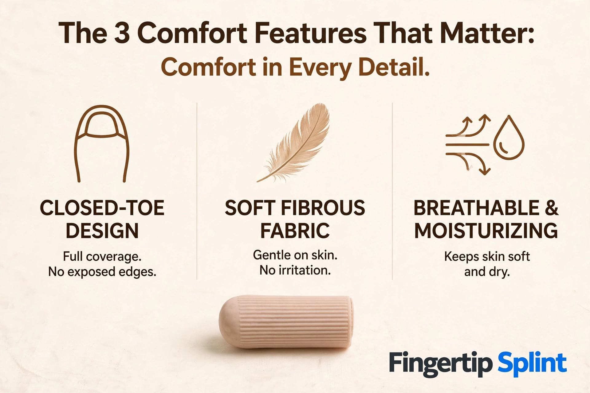 Closed toe protector sleeve covering the toe tip and surrounding the toe