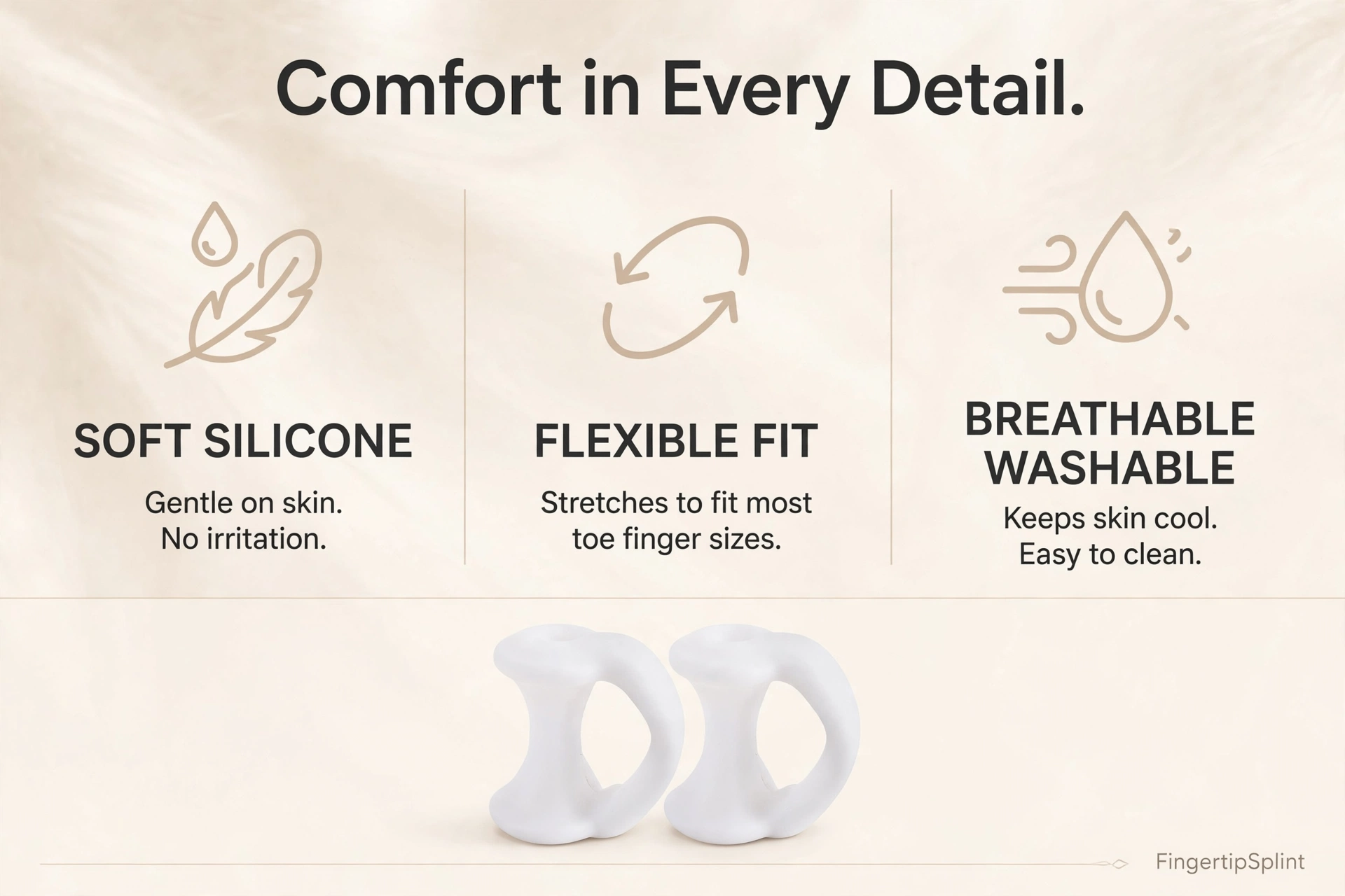 Silicone separators compared with other foot and hand protection options