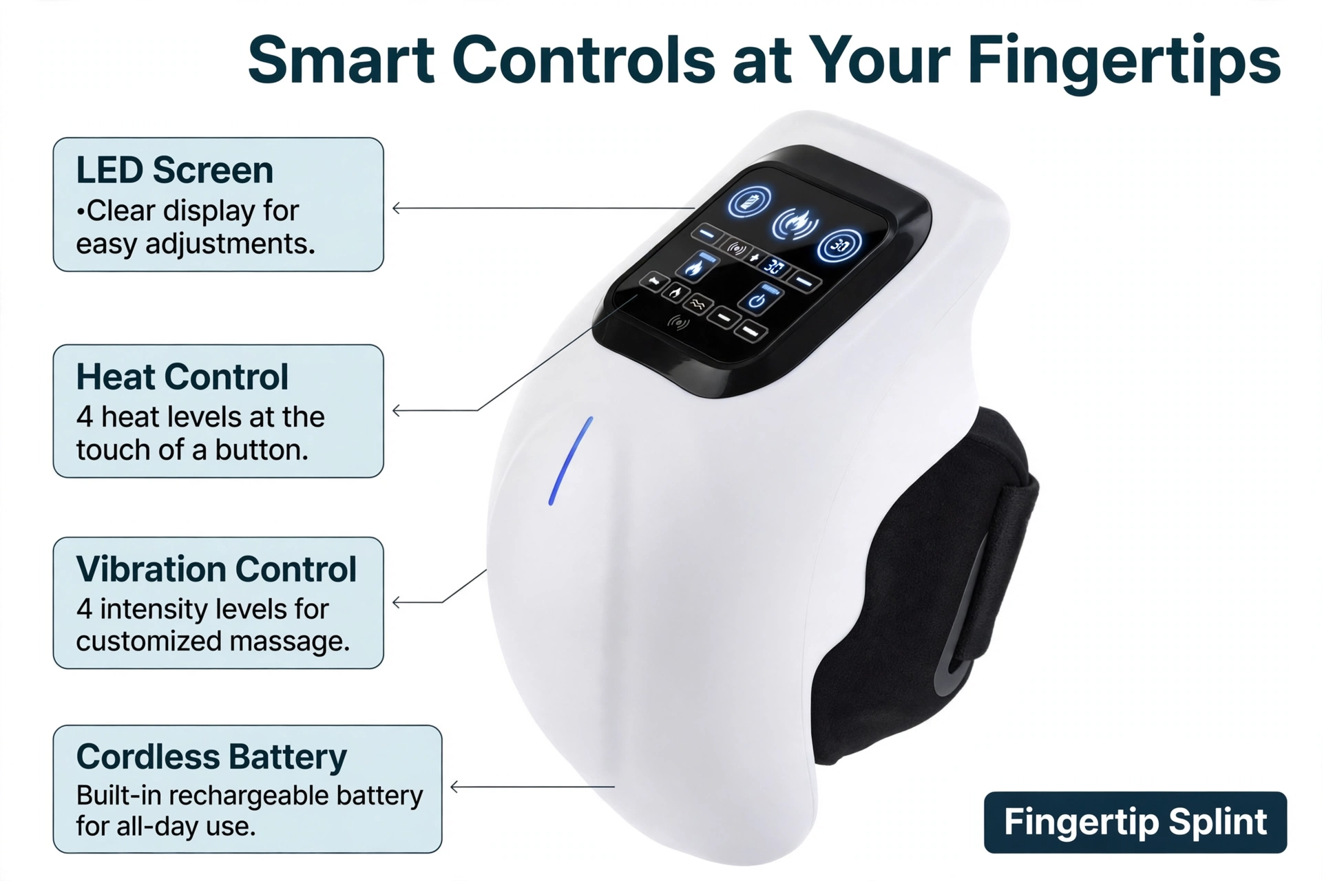 Smart heated knee massager for daily joint comfort