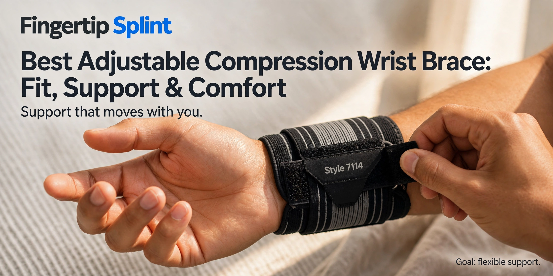 Best support showing an adjustable wrist brace with secure fit, appropriate support, and comfortable materials for daily use