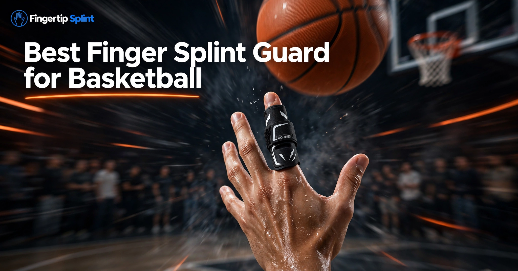 Best finger splint guard for basketball showing balanced protection, secure fit, and preserved hand mobility